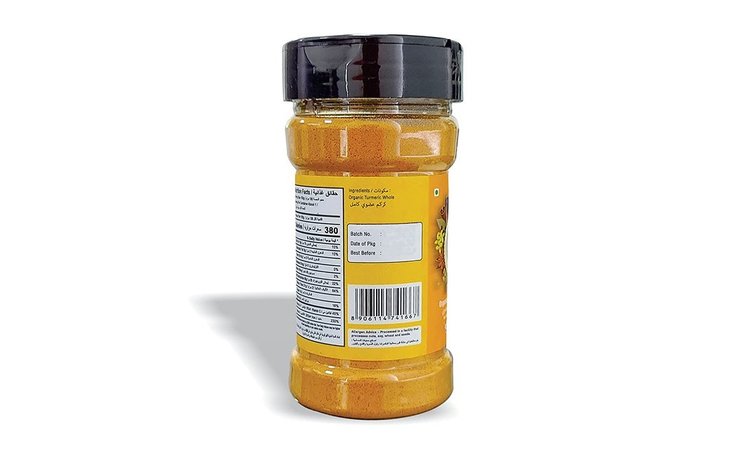Orgabite Organic Turmeric Powder    Plastic Bottle  100 grams